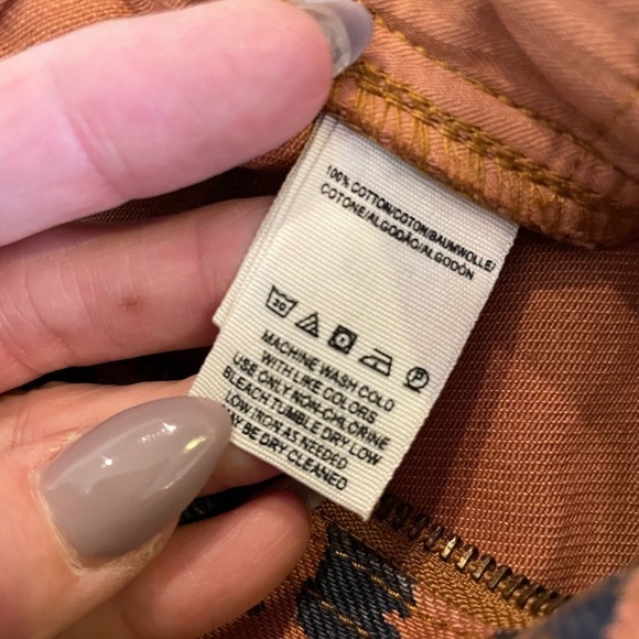 We the free cheetah print full front zip mini skirt 27 regular 100% cotton - Picture 6 of 8